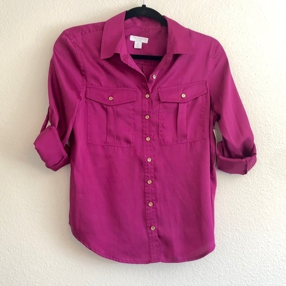 NWT PETITE Charter Club Button Down Top - Picture 2 of 6